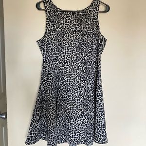 H&M | Midi Dress, Fit & Flare, Leopard Print Sleeveless, size 12